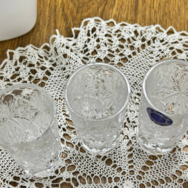 Набор стопок из хрусталя Гусевской ХЗ, рисунок от формы, этикетки. Цена за 6шт. Картинка 5